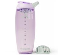 Promixx Pursuit Protein Shaker Bottle - 950ml Silent Snap-Fit Mixer for Lump-Free Shakes - Leak-Proof BPA-Free Ecozen Gym Shaker with Measurement Marks for Fitness and Travel - Lilac
