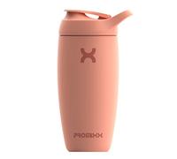 Promixx Pursuit Shaker Bottle Insulated Stainless Steel Water Bottle and Blender Cup, 550ml, Coral