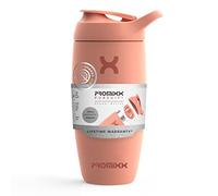 Promixx Pursuit Shaker Bottle Insulated Stainless Steel Water Bottle and Blender Cup, 550ml, Coral
