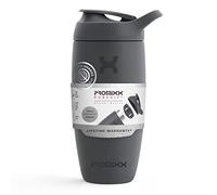 Promixx Pursuit Shaker Bottle Insulated Stainless Steel Water Bottle and Blender Cup, 550ml, Graphite