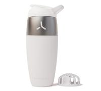 Promixx Pursuit Stainless Steel Shaker Bottle - 950ml Lightweight Metal Protein Mixer with Snap-Fit Agitator for Smooth Shakes - Leak-Proof Odor-Resistant Gym Shaker Cup for Fitness - White