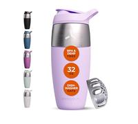 Promixx Pursuit Stainless Steel Shaker Cup - 950ml Metal Protein Shaker Bottle with Snap-Fit Agitator for Smooth Shakes - Leak-Proof, BPA-Free, Dishwasher Safe - Lilac