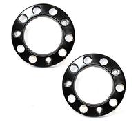 Promo Link 2 x Truck Wheel Bolt Cover Universal Wheel Trims Trailer Highly Polished in 22.5 Inch Plastic Black