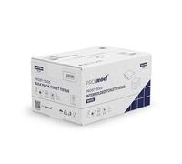 PROmod Premium Bulk Pack Toilet Tissue, 2-Ply Virgin White Interfolded Toilet Paper, 9,000 Sheets (36 Packs x 250), 10.5cm x 19cm, V-Fold Bulk Toilet Paper for Commercial Dispensers, Made in UK