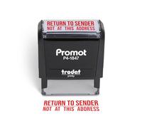 Promot Return to Sender Self Inking Stamp - Return to Sender Stamp Not at This Address - Envelope Stamper, Mail Stamps, Stampers for Office, Business Stamp - Rubber Stamps, Red Ink Stamp for Office
