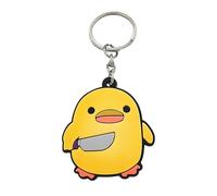 Promotech Boss Duck Keyring - 1 Piece PVC Keyring for Kids & Adults - Cute Animal Pendant for Backpack, Bag, Car & Keychain, brown, W2L6