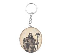 Promotech Skeletor Master of the Universe Handmade Laser Engraved Unique Wooden Keyring, natural wood, W5L5