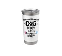 Promoted from Dog Daddy to Human Daddy est 2026 Human Dad Stainless Steel Insulated Tumbler