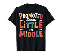 Promoted From Little To Middle Fun Graduation Kids Youth T-Shirt