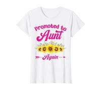 Promoted To Aunt Again Sunflower Baby Announcements T-Shirt