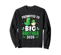 Promoted To Big Brother 2026 Dinosaur T-Rex Boys Kids Sweatshirt