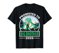 Promoted to Big Brother 2026 Dinosaur T-Rex Boys Kids T-Shirt