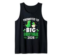 Promoted to Big Brother 2026 Dinosaur T-Rex Boys Kids Tank Top