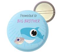 Promoted to Big Brother Badge - Big Brother Gifts - From new baby - Im Going to be a Big Brother - New Baby Baby Shower Congratulations Pregnancy Announcement - 59mm