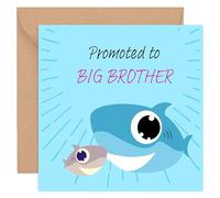 Promoted to Big Brother Card - New Baby - Big Brother Card - Baby Shower - Girl Boy Cards - Congratulations Pregnancy - 14cm