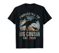 Promoted to Big Cousin 2026 Dinosaur Boys Kids T-Shirt