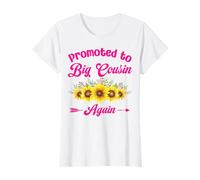 Promoted to Big Cousin Again Sunflower Baby Announcement T-Shirt