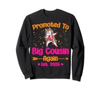Promoted To Big Cousin Again Unicorn 2026 Baby Announcement Sweatshirt