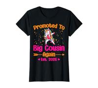 Promoted To Big Cousin Again Unicorn 2026 Baby Announcement T-Shirt