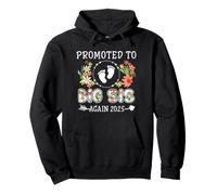 Promoted to Big Sis Again 2025 Big Sister 2nd 3rd Reveal Pullover Hoodie