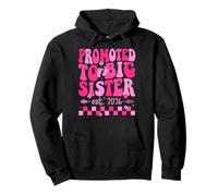 Promoted to Big Sister 2026 Becoming Big Sis finally Groovy Pullover Hoodie