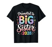 Promoted to Big Sister 2028 Soon to Be Big Sister 2028 Girls T-Shirt