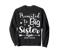 Promoted To Big Sister Again 2026 Baby Announcement Siblings Sweatshirt
