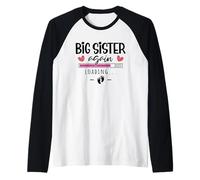 Promoted to Big Sister Again Est 2027 Second Time Big Sister Raglan Baseball Tee