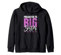 Promoted To Big Sister Older Sister Elder Sibling Funny Sis Zip Hoodie