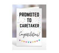 Promoted to Caretaker card, gifts for men, women, him, her, female, male, presents for Christmas, new, congratulations, A5-171_43