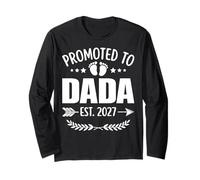 Promoted to Dada Est 2027 Dad Father Pregnancy Announcement Long Sleeve T-Shirt