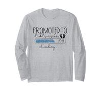 Promoted to Daddy Again 2027 Baby Announcement 2nd Time Dad Long Sleeve T-Shirt