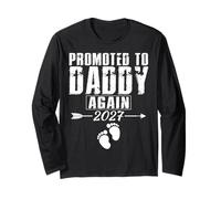 Promoted to Daddy Again 2027 Baby Announcement Long Sleeve T-Shirt