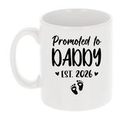 Promoted to Daddy Est 2026 Mug New Baby Announcement Gift Mug Promoted to Daddy Pregnancy Reveal Ideas Dad to Be Gift Idea Mug New Father Presents Est 2026 Dad to Be