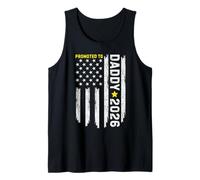 Promoted to Daddy est 2026 Soon to be Dad New Father US Flag Tank Top