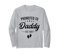 Promoted to Daddy Est 2027, New Dad 2027 Long Sleeve T-Shirt