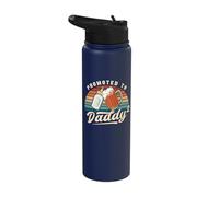 Promoted to Daddy of 2 Retro Reveal for Dad Again Stainless Steel Insulated Water Bottle