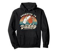 Promoted to Daddy Retro Reveal for Becoming a Dad Pullover Hoodie