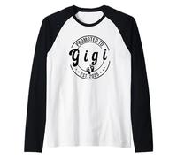 Promoted to Gigi Est 2025 Family New Born New Baby Pregnancy Raglan Baseball Tee