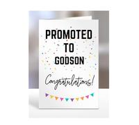 Promoted to GodSon card, gifts for men, women, him, her, female, male, presents for Christmas, new, congratulations, A5-171_101