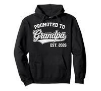 Promoted To Grandpa Est. 2026 Pregnancy Announcement Men Pullover Hoodie
