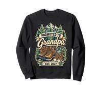 Promoted To Grandpa Est. 2027 Mountain Hiking Boots Sweatshirt