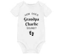 Promoted To Grandpa From Bump Gifts Pregnancy Reveal Ideas Announcement Grandparent Personalised Baby Grow Onesie Clothes 2025 2026