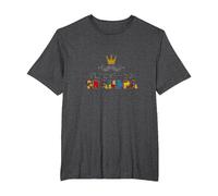 Promoted to Grandpa: Royal Mustache Family Fun T-Shirt, Men's Big and Tall, Dark Heather Grey, 4X Tall