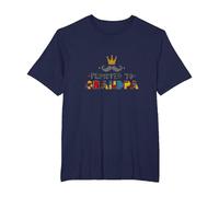Promoted to Grandpa: Royal Mustache Family Fun T-Shirt, Men's Big and Tall, Navy, 2X Tall