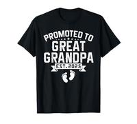 Promoted to Great Grandpa Est 2025 New Baby Announcement T-Shirt