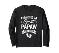 Promoted to Great Papaw Est 2026 Pregnancy Announcement Long Sleeve T-Shirt