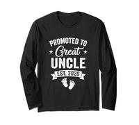 Promoted to Great Uncle Est 2026 Pregnancy Announcement Long Sleeve T-Shirt