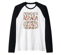 Promoted to Mama 2026 First Time Mom Announcement Raglan Baseball Tee