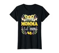 Promoted to Momma Grandma Est 2026 Sunflower Reveal T-Shirt